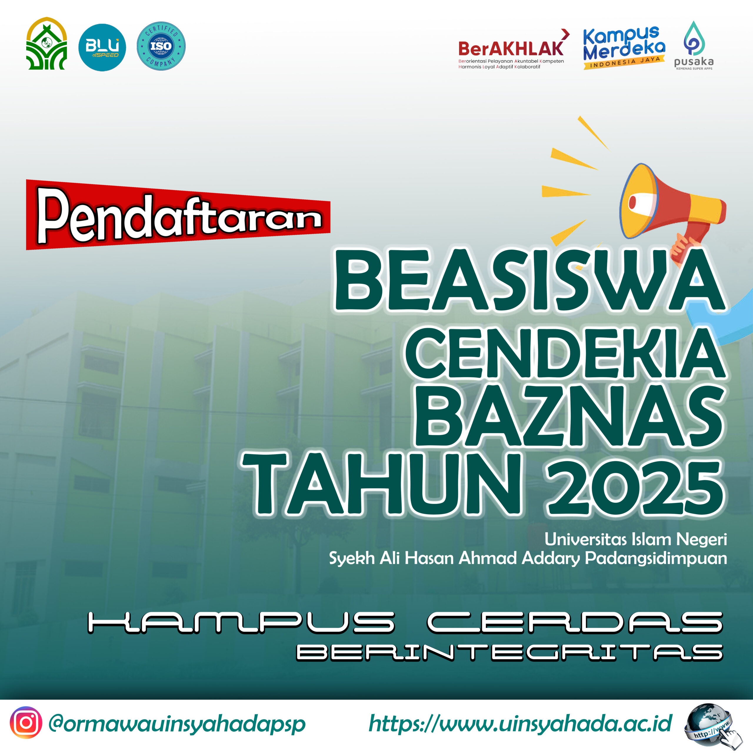 Rekrutmen Beasiswa Cendekia BAZNAS Tahun 2025