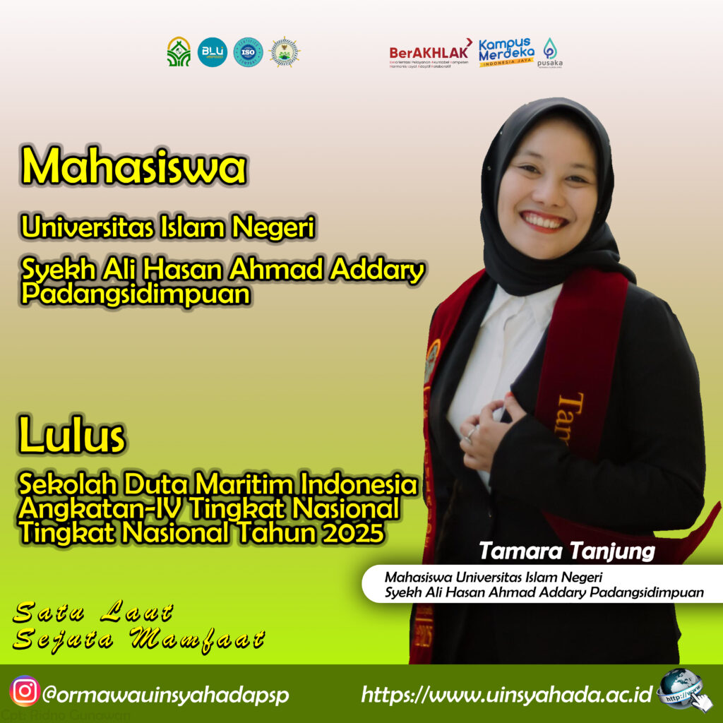 Tamara Tanjung, Terpilih Jadi Duta Maritim Indonesia 2025: Membawa Kampus Universitas Islam Negeri Syekh Ali Hasan Ahmad Addary Padangsidimpuan Kancah Nasional
