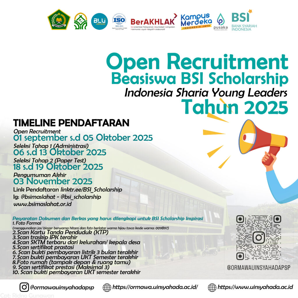 BSI Scholarship Indonesia Sharia Young Leaders Inspirasi 2025